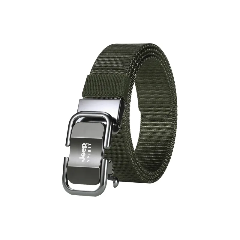 JEEP SPIRIT Nylon Automatic Buckle Korean Style Wear Resistant Brand Cow Leather Leather Belts Men's Width 3.5CM-3