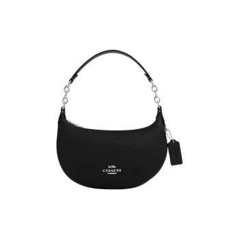 COACH Payton Artificial Leather Crescent Moon Bag Shoulder Bag Handbag Mini Women's Black