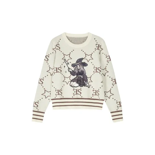 ELF SACK Knitwear Women's Star Witch Off White