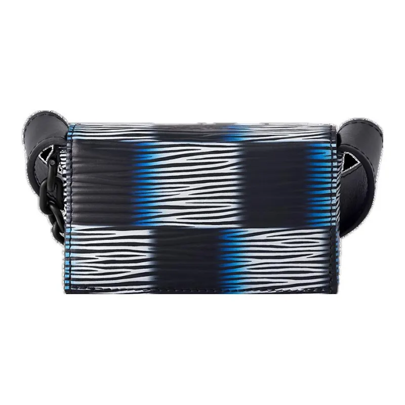 LOUIS VUITTON MICRO STEAMER Leather Crossbody Bag, Shoulder Bag Men's Blue Moon-0