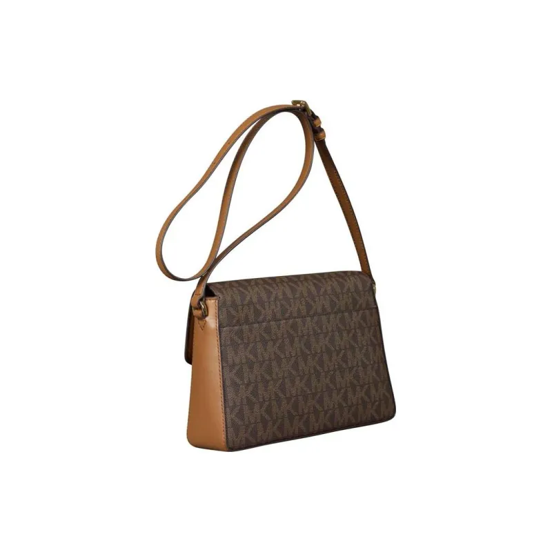 MICHAEL KORS Leather Shoulder Bag Crossbody Bag Medium Size Women's Brown Multicolor-4