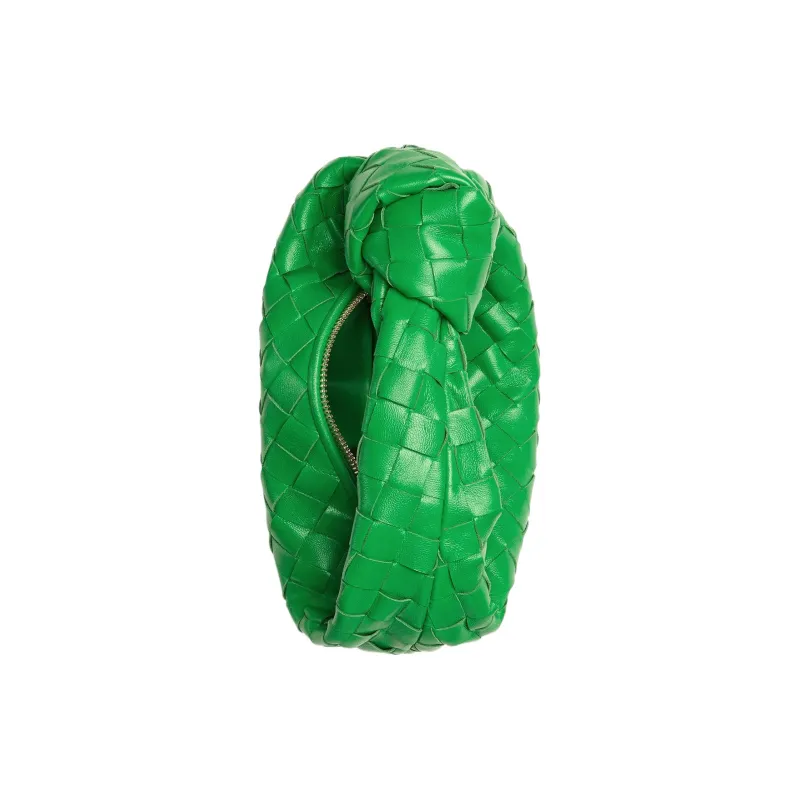 Bottega Veneta JODIE Leather Dumpling Bag Clutches Mini Women's Green-5