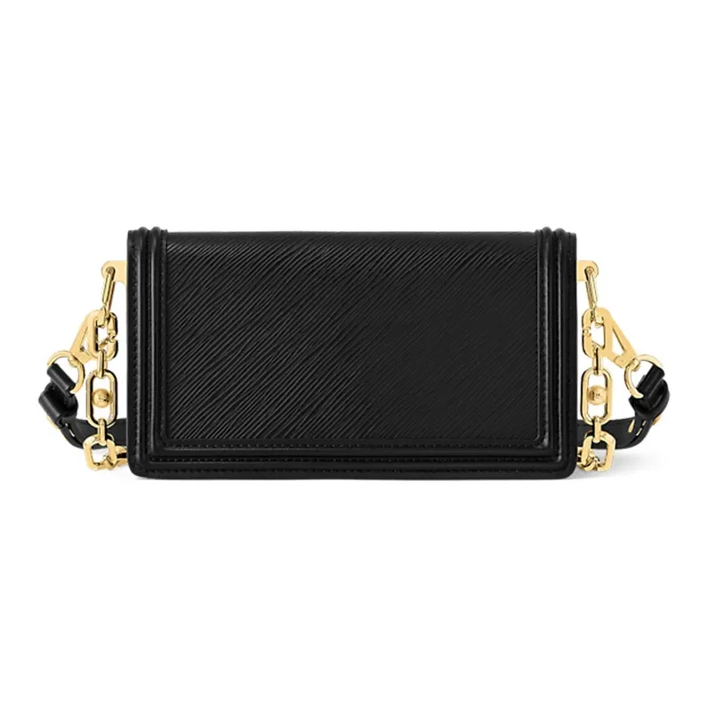 LOUIS VUITTON Dauphine Cow Leather Dafne Portable Crossbody Bag, Shoulder Bag Women's Black-2