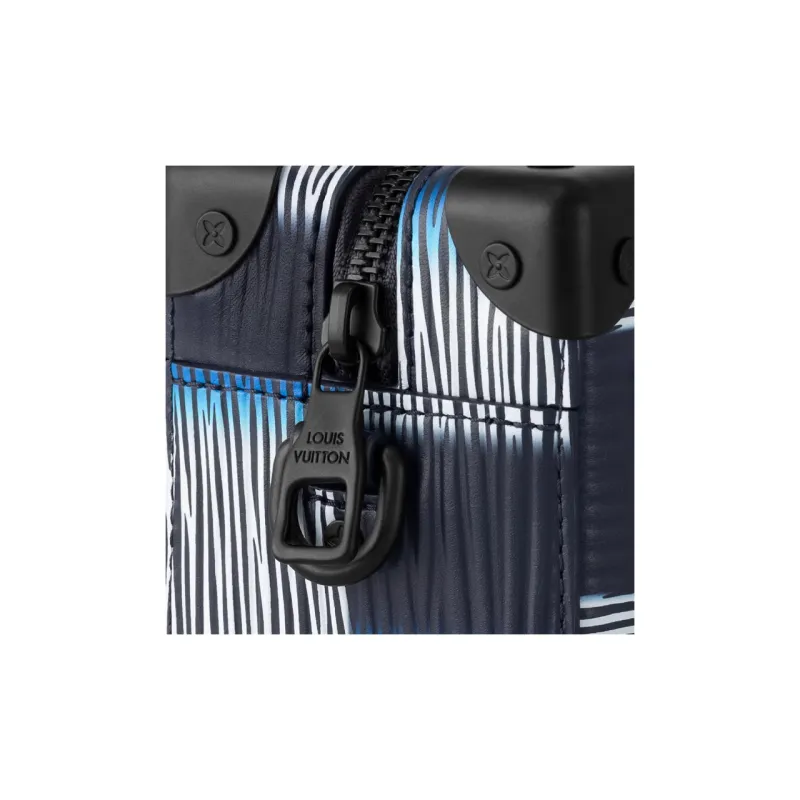 LOUIS VUITTON SOFT TRUNK Damier Rush Epi XL Leather Shoulder Bag Crossbody Bag Mini Men's Blue Moon-5