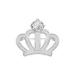 Silver Small Crown Brooch