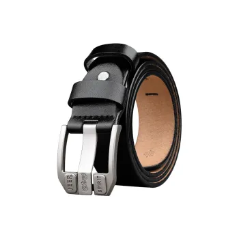 JEEP SPIRIT Business Casual Pin Buckle Elegant Luxe Cow Leather Leather Belts Men's Width: 3.8cm
