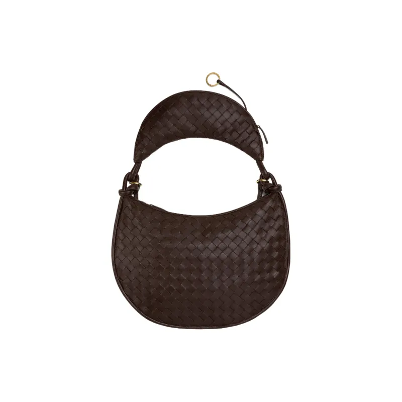 Bottega Veneta Soft Sheepskin Handbag Shoulder Bag Women's Chocolate Brown-4