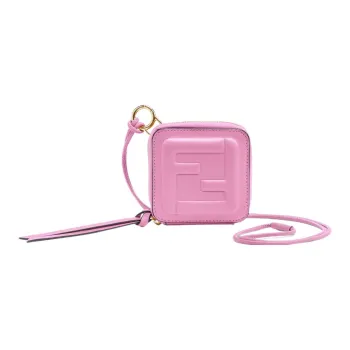 FENDI Calfskin Wallet Small Size Women's Pink