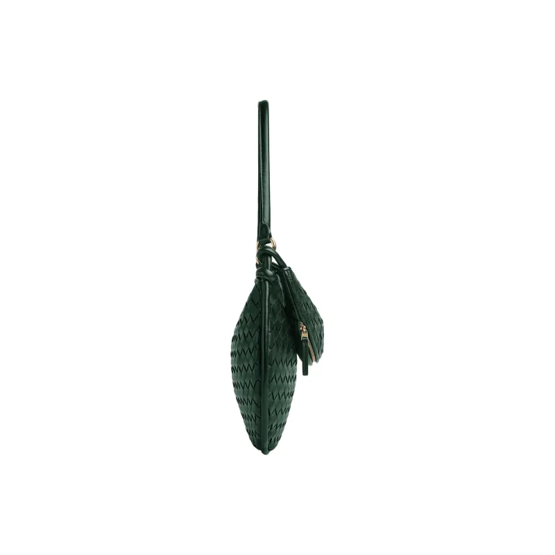 Bottega Veneta Sheepskin Handbag Shoulder Bag Medium Size Women's Emerald-1