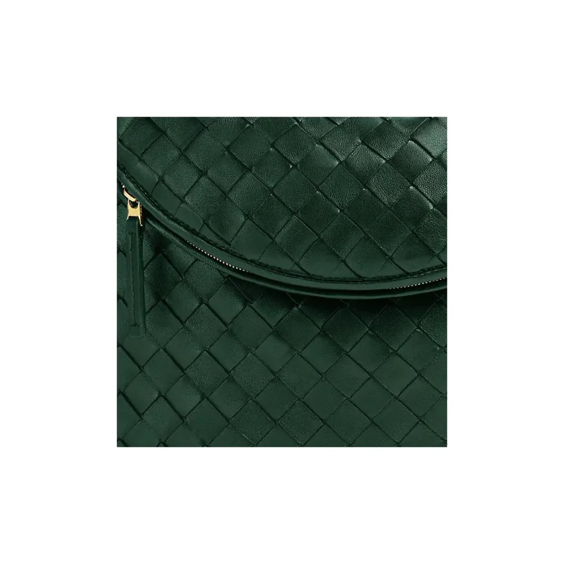 Bottega Veneta Sheepskin Handbag Shoulder Bag Medium Size Women's Emerald-5