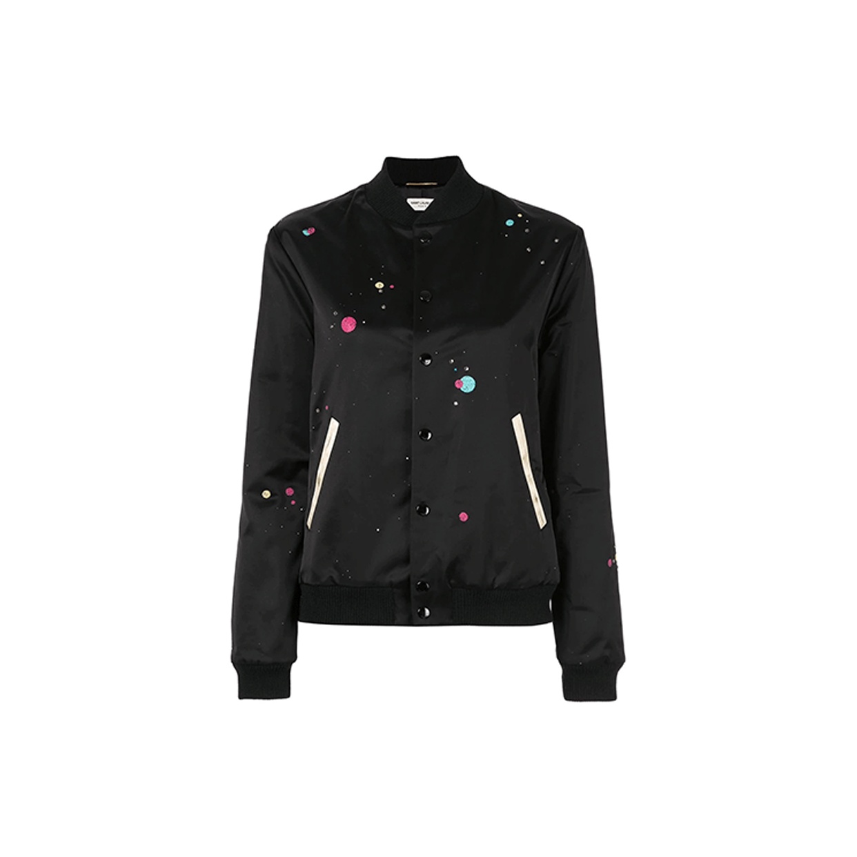 アウターその他 SAINT LAURENT Women Outer 3566668 823641 Y7B73 1000 Black SAINT LAURENT Oversized textured-leather jacket | NET-A-PORTER