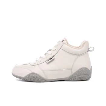 RED DRAGONFLY High Top Casual Shoes 3cm Women's Beige Gray