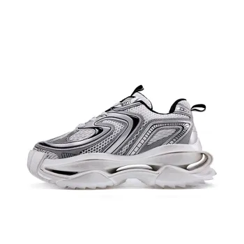M88M Galactic Battleship Low Top Chunky Sneakers Unisex Silver