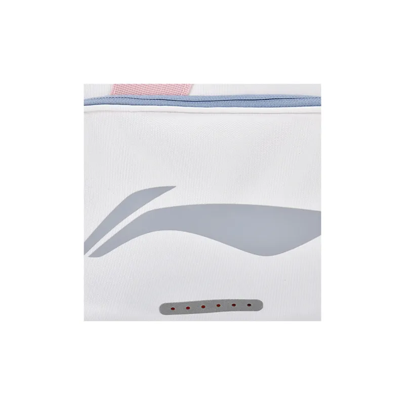 LiNing Polyester Badminton Racket Bag, One Shoulder Handbag Regular Unisex White Pink-5