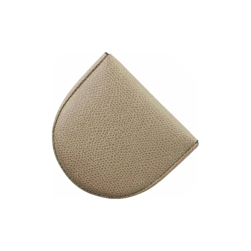 Valextra Cow Leather Coin Purse Unisex Oyster Color-4