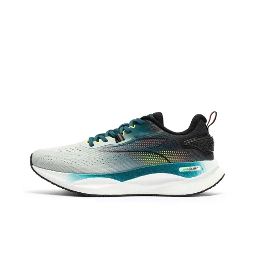 361° Speed Boost CQT Running Shoes Men Low-Top Numbers Cyan Blue/Obsidian Black