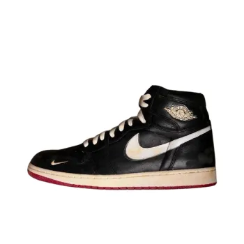 Nigel Sylvester x Jordan Air Jordan 1 'Urine Stain 2.0' High Top Vintage Basketball Shoes Men's Black White