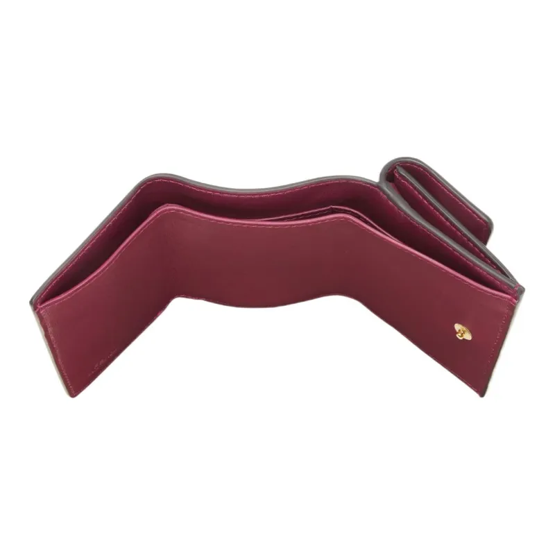 FENDI Baguette Leather Wallet Extra Mini Women's Burgundy-3