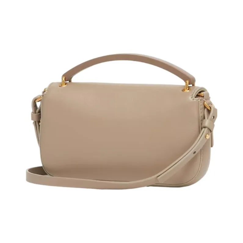 FENDI Baguette Nappa Leather Clutch One Shoulder Crossbody Cell Phone Pouch Regular Women's Dove Gray-1