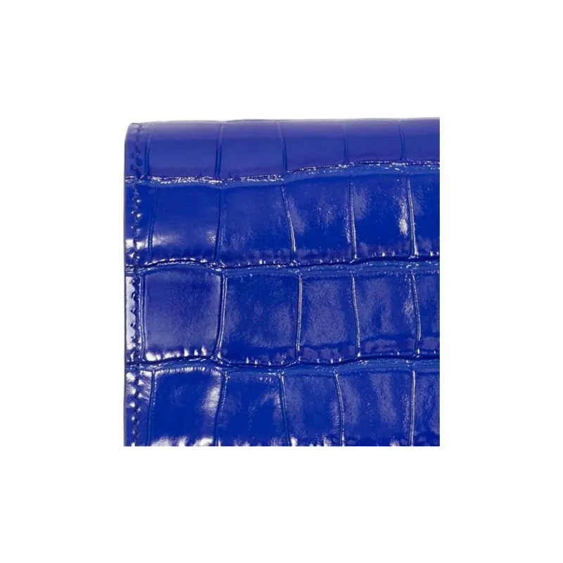 Burberry Calfskin Wallet Regular Women's Knight Blue-4