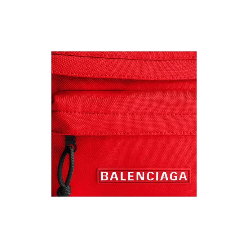Balenciaga Water Resistant Recycled Nylon Sling Bags One Shoulder Crossbody Fanny Pack Men's Red-3