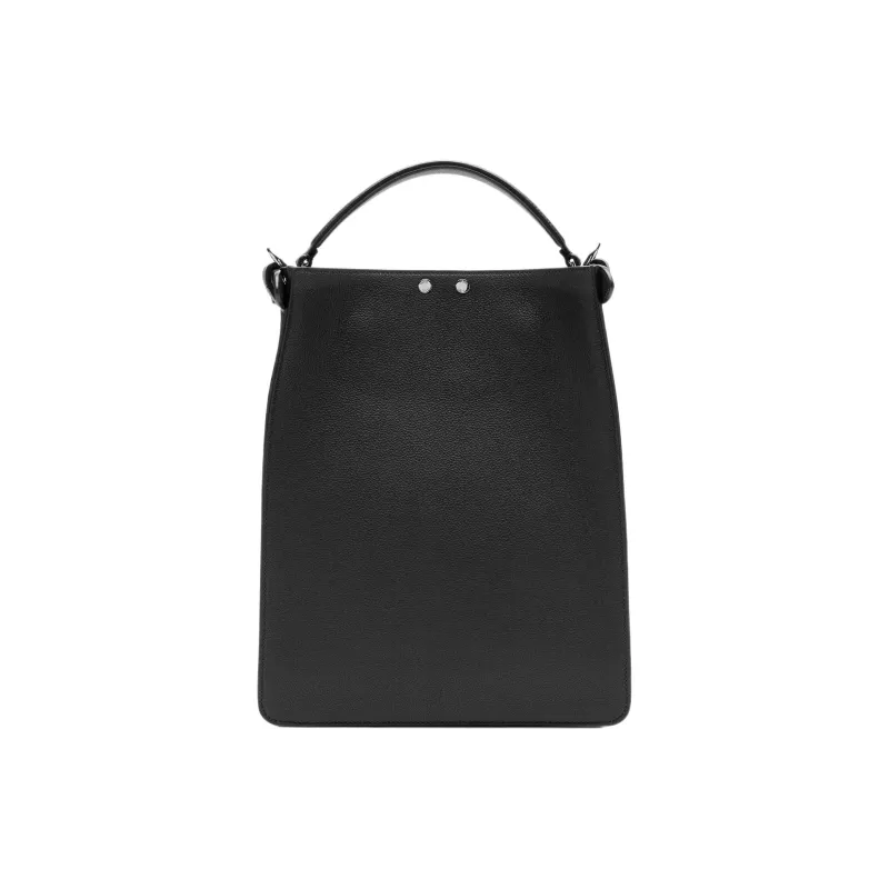 FENDI Calfskin Handbag, Shoulder Bag, Crossbody Bag Small Size Men's Black-4