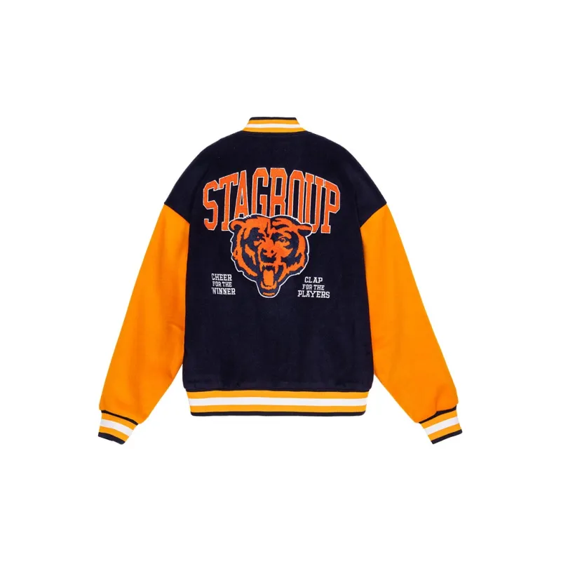 NFL Baseball Jacket Unisex Dark Blue-1