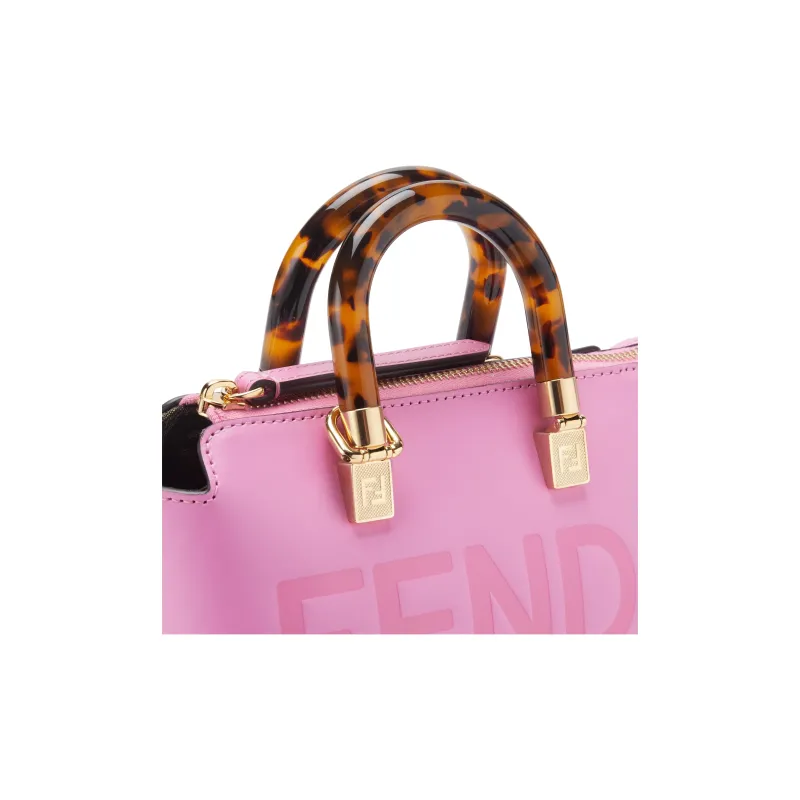 FENDI By The Way Series Calfskin Boston Bag Shoulder Bag Crossbody Bag Handbag Mini Women's Pink-4