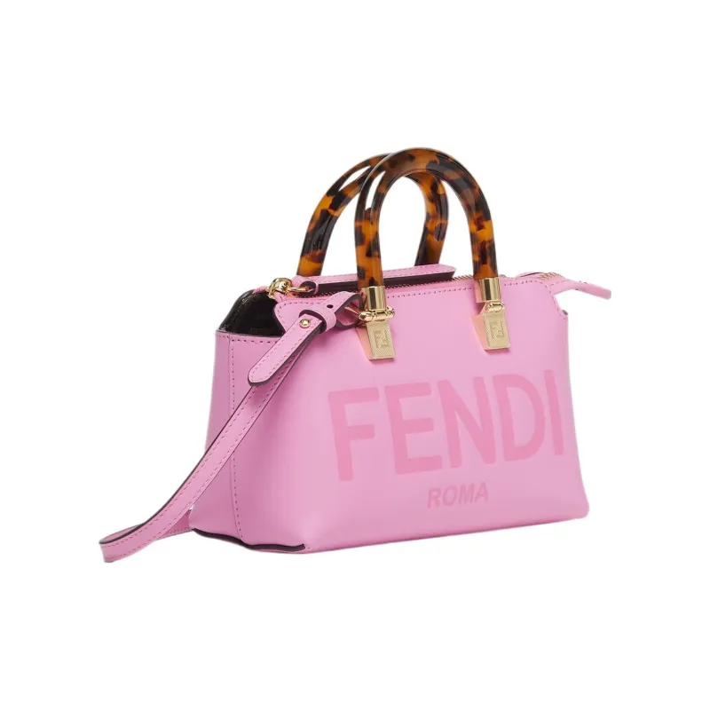 FENDI By The Way Series Calfskin Boston Bag Shoulder Bag Crossbody Bag Handbag Mini Women's Pink-1