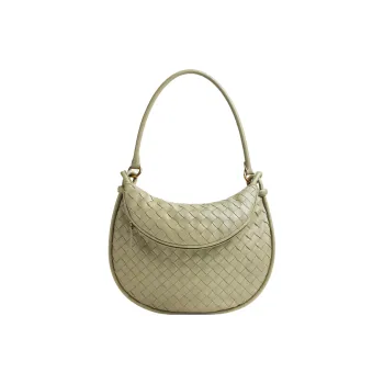 Bottega Veneta Sheepskin Handbag, Shoulder Bag Women's Cave Stone Green