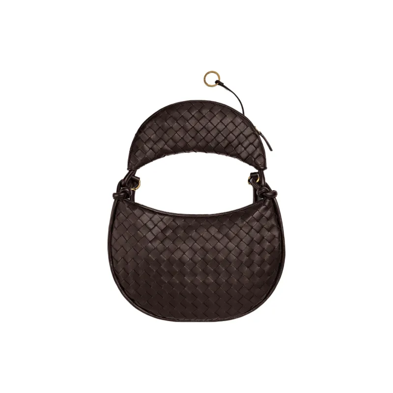 Bottega Veneta Sheepskin Handbag Shoulder Bag Women's Chocolate Brown-4