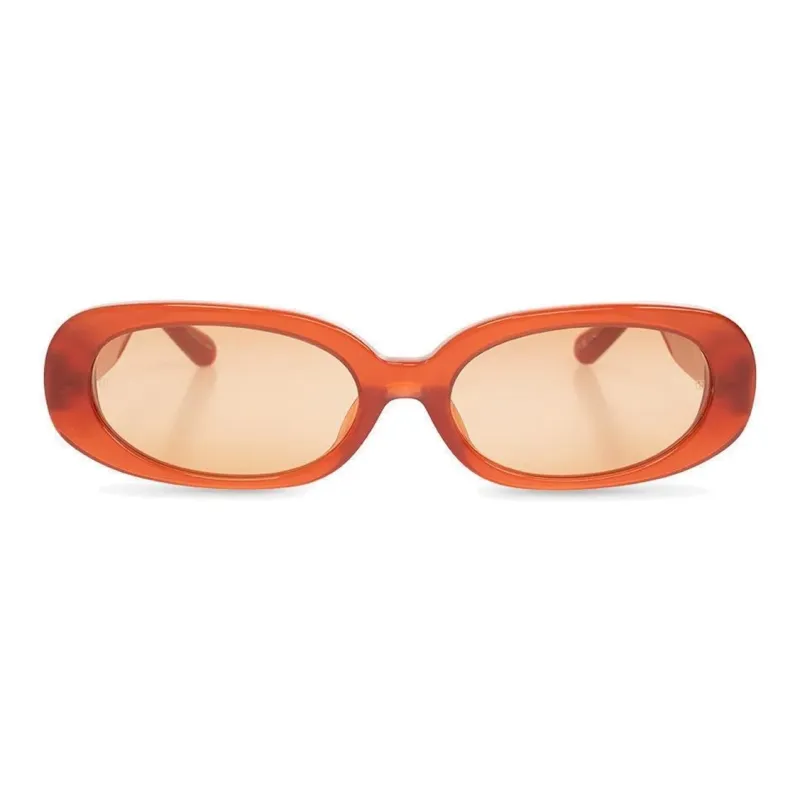 Linda Farrow Acetate Oval Sunglasses Women's Orange-0