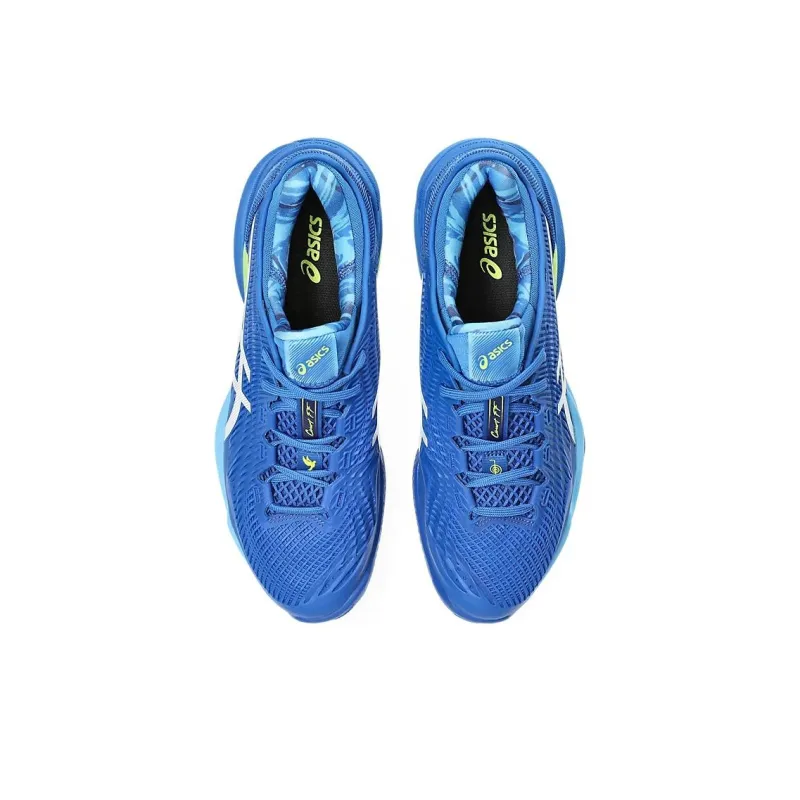 Asics Court FF 3 Novak CLAY Anti Slip Wear Resistant Low Top Tennis Shoes Men's Blue-4