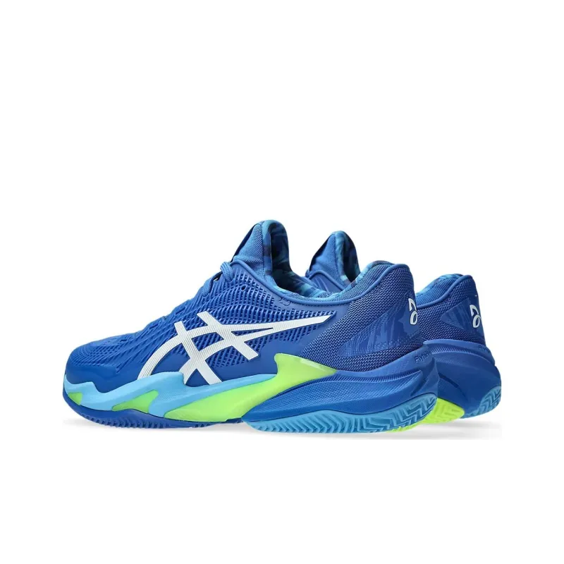 Asics Court FF 3 Novak CLAY Anti Slip Wear Resistant Low Top Tennis Shoes Men's Blue-3