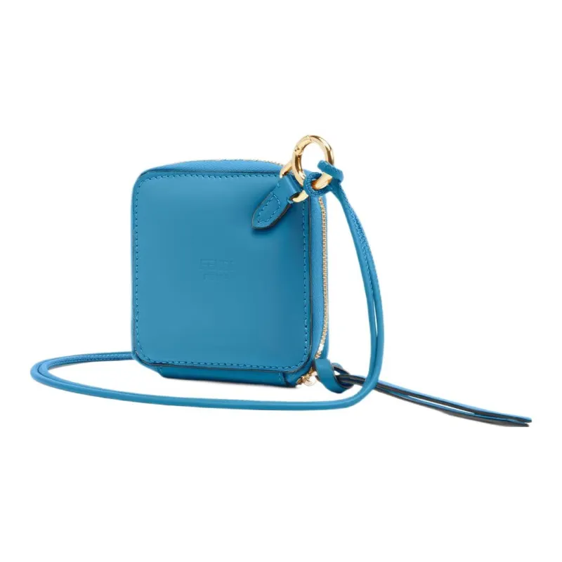 FENDI Calfskin Coin Purse Small Size Women's Light Blue-2