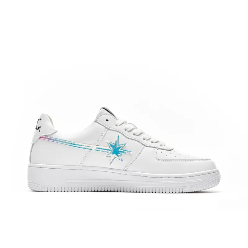 Starwalk Soldier Warm Slip Resistant Cushioning Wear Resistant Breathable Low Top Skateboard Shoes Unisex White-1