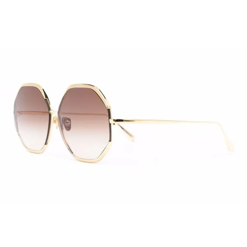 Linda Farrow Camila Hexagonal Sunglasses-0