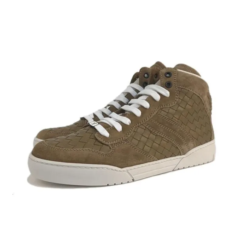 Bottega Veneta High Top Skateboard Shoes Women's Umber-1