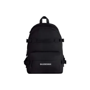 Balenciaga Water-Resistant Nylon Backpack Regular Men's Black