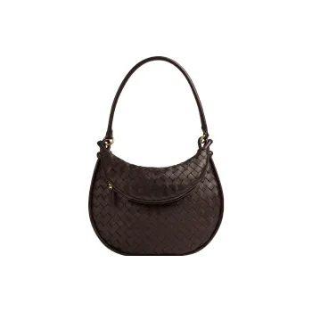 Bottega Veneta Sheepskin Handbag Shoulder Bag Women's Chocolate Brown