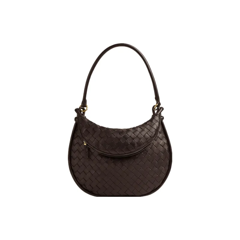 Bottega Veneta Sheepskin Handbag Shoulder Bag Women's Chocolate Brown-0