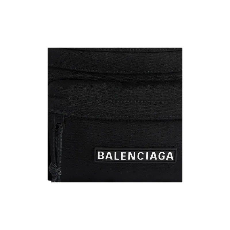 Balenciaga Water Resistant Recycled Nylon Sling Bags One Shoulder Crossbody Fanny Pack Men's Black-4