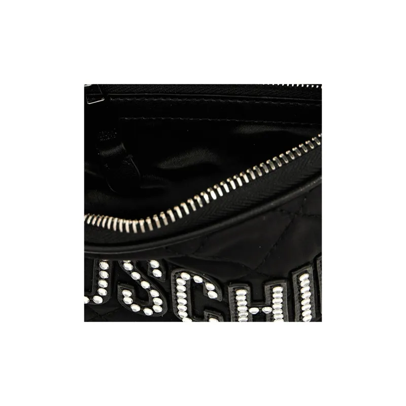 MOSCHINO Nylon Shoulder Bag Crossbody Bag Women's Black-3