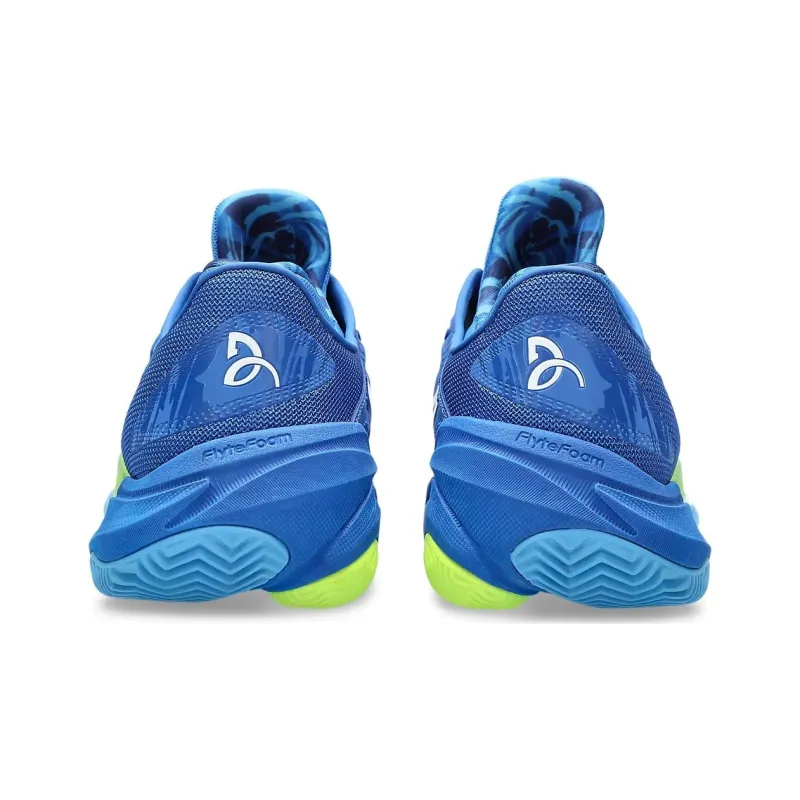 Asics Court FF 3 Novak CLAY Anti Slip Wear Resistant Low Top Tennis Shoes Men's Blue-5