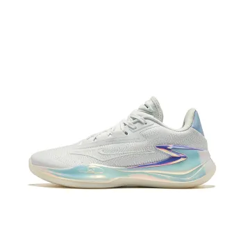 Erke Humble 1.0 Qi Technology Cushioned Slip Resistant Mid Top Basketball Shoes Men's Erke White Pope Purple
