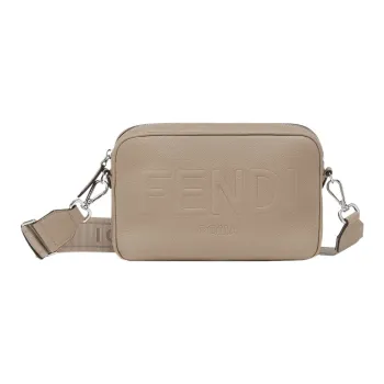FENDI ROMA Calfskin Camera Bag, Crossbody Bag, Shoulder Bag Men's Beige