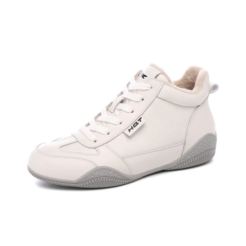 RED DRAGONFLY High Top Casual Shoes 3cm Women's Beige Gray-1