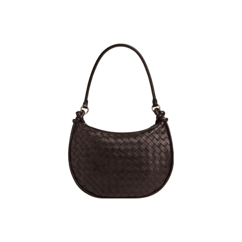 Bottega Veneta Sheepskin Handbag Shoulder Bag Women's Chocolate Brown-2