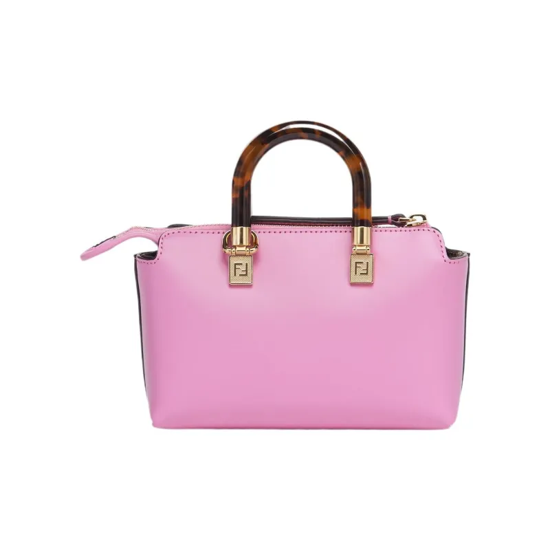 FENDI By The Way Series Calfskin Boston Bag Shoulder Bag Crossbody Bag Handbag Mini Women's Pink-2