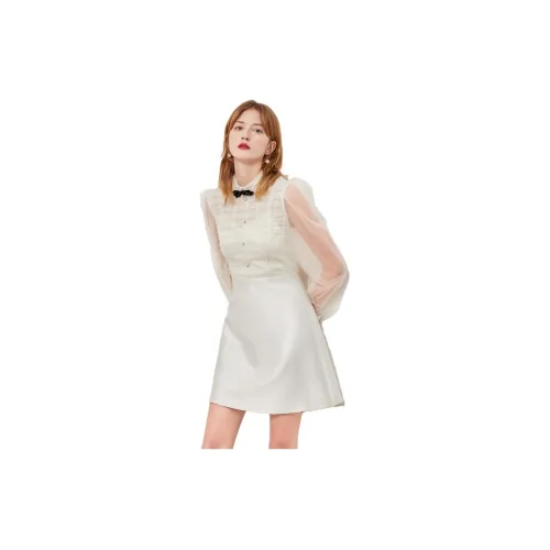 Caroline Long-Sleeved Dresses Women's Off White